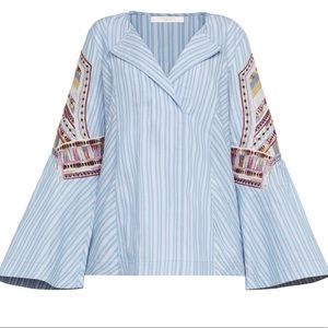 bcbgmaxazria runway sariya top xxs  bell sleeve